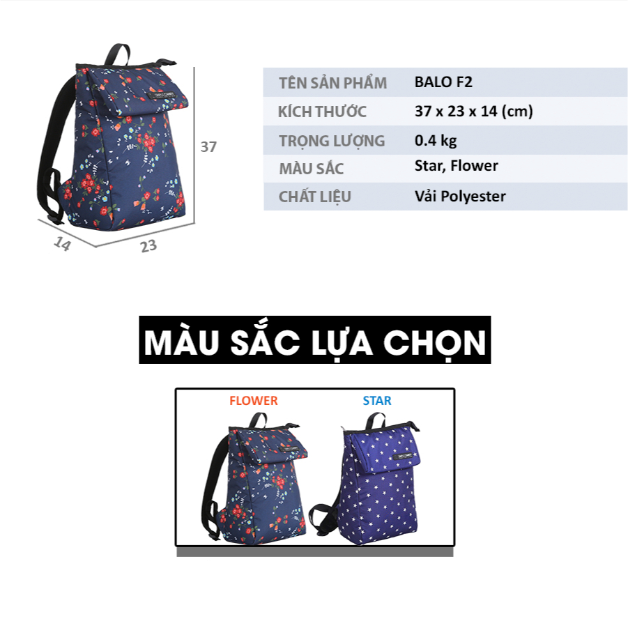 Balo thời trang nữ Simplecarry F2 bảo hành đến 10 năm