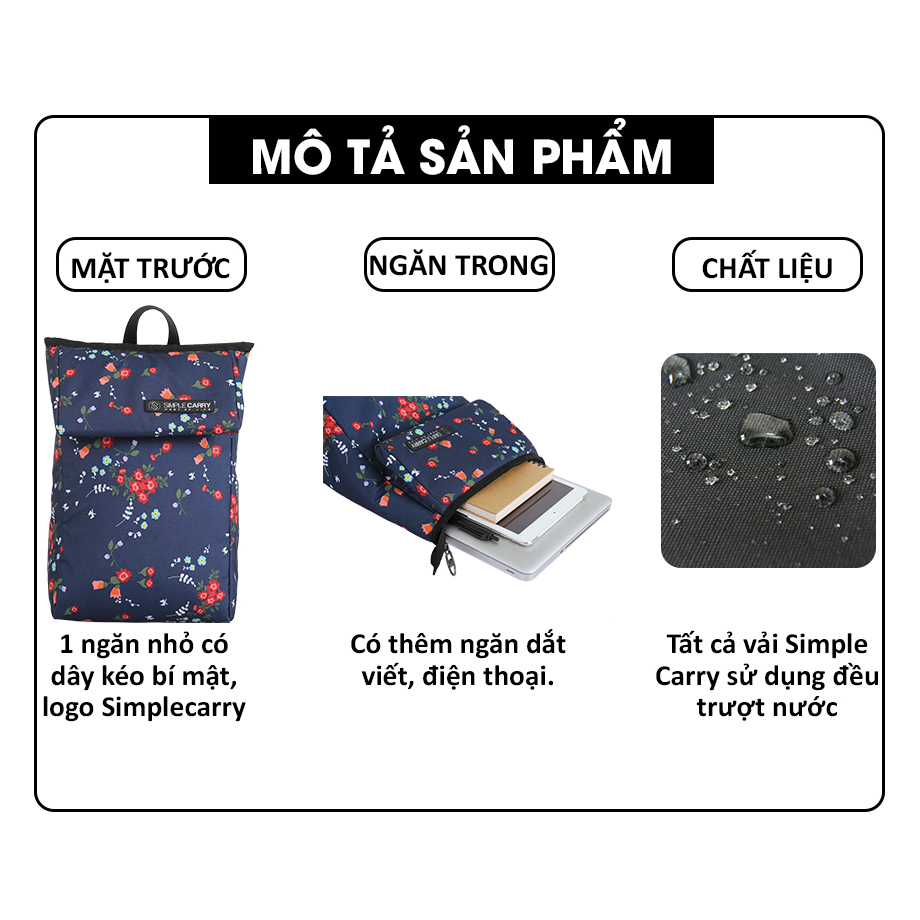 Balo thời trang nữ Simplecarry F2 bảo hành đến 10 năm
