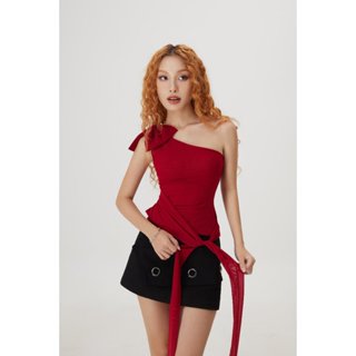   Có Sẵn  Áo lệch vai ôm dáng màu trơn thời trang mới cho nữ | Flint Top | Secodee 