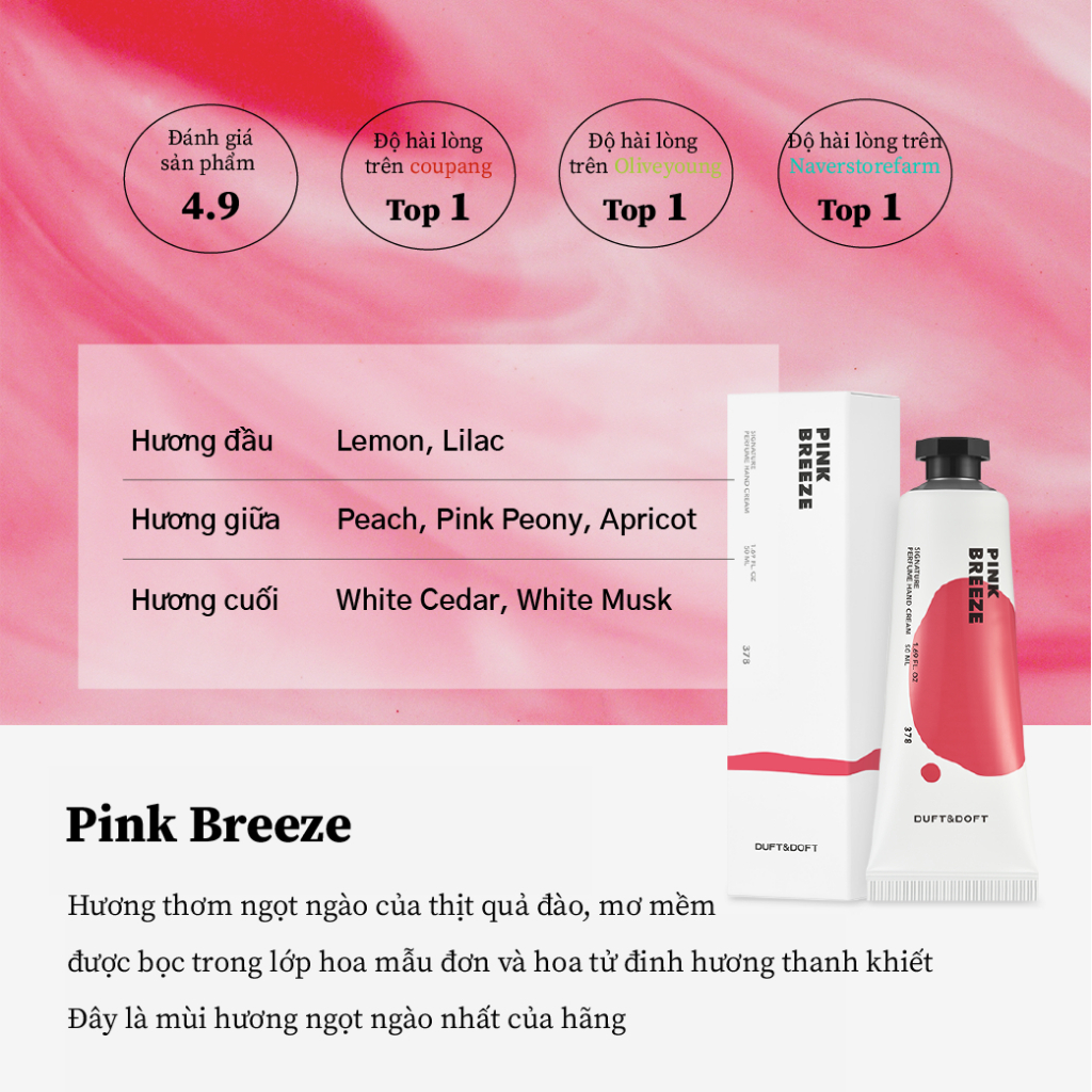 Kem dưỡng da tay mềm mại tự nhiên hương nước hoa duftndoft 50ml