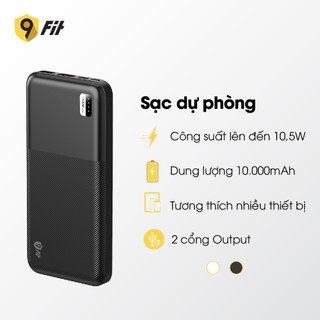 Sạc dự phòng 9fit 10,000mah /3.7v li-polymer - hàng chính hãng