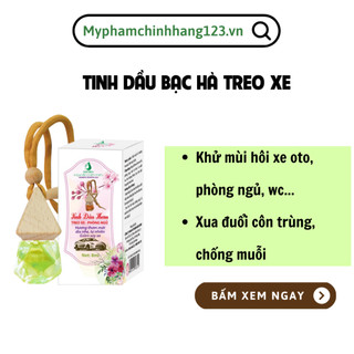 Tinh dầu bạc hà treo xe ô tô chống say xe, khử trùng hiệu quả trong xe Ngân Bình