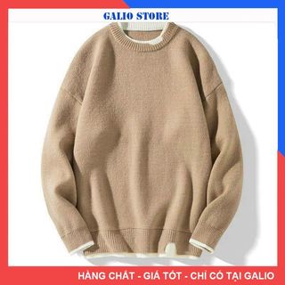Áo len nam cổ tròn trơn kiểu dáng hàn quốc al02 - galio