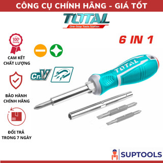 Bộ tua vít 6 đầu total tht2506076 tuốc nơ vít đa năng