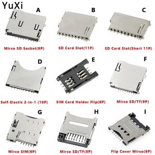 Chân cắm thẻ nhớ SD TF Khay cắm sim MicroSD các loại chất lượng cao dùng hàn mạch điện tử