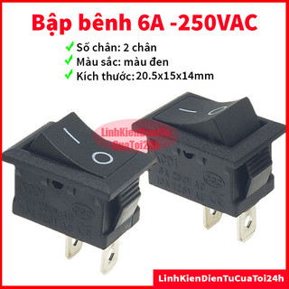 Công tắc bập bênh kcd1 6a/250vac 2 chân - kích thước 20.5x15x14mm