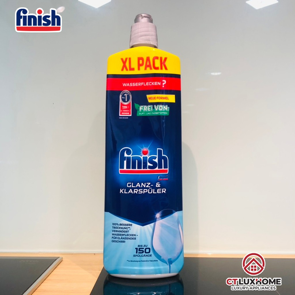 Nước làm bóng Finish 750ml làm bóng chén, trợ xả, làm khô dùng cho máy rửa chén - Hàng chính hãng