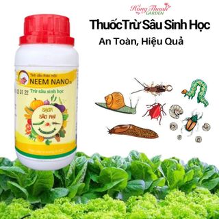 Chế Phẩm Sinh học Neem Nano Trị Sâu Nhện Trĩ  An Toàn Hiệu Quả An toàn cho rau, cây cảnh, hoa màu Chai 250ml