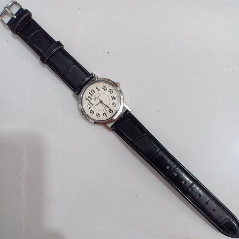 Đồng hồ si nam dây da hiệu POLARIS màu bạc độ mới cao 91%