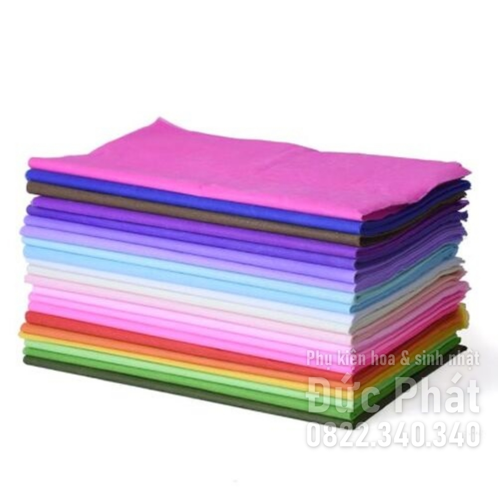 Giấy Mếch Bông Khổ 50*50cm, Dẻo Dai - Chống Thấm Nước, Lót Gói Hoa - Gói Quà