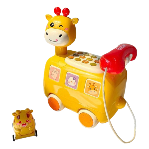 Đồ Chơi Điện Thoại Hình Hươu cao cổ đa năng có đèn nhạc cho bé