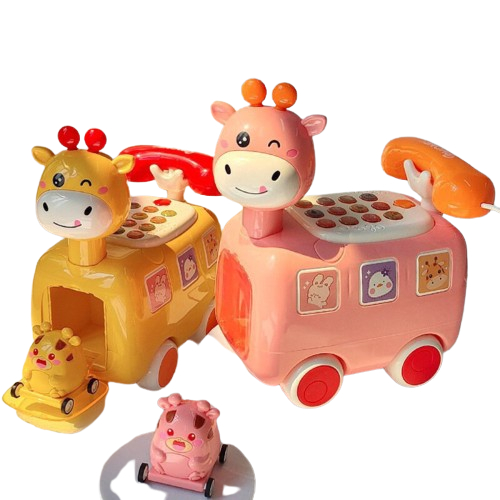 Đồ Chơi Điện Thoại Hình Hươu cao cổ đa năng có đèn nhạc cho bé