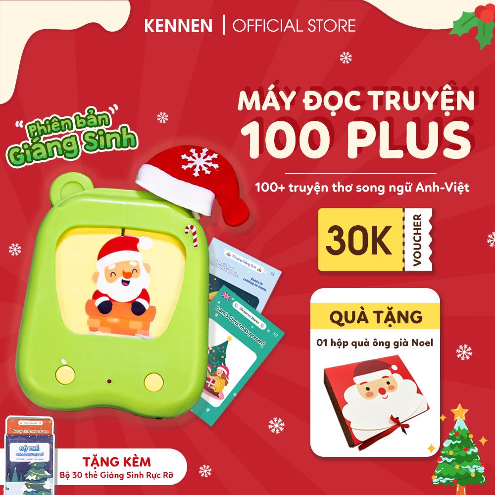 Quà tặng Noel Máy đọc song ngữ 100 truyện thơ Anh Việt Kennen - Bảo hành 6