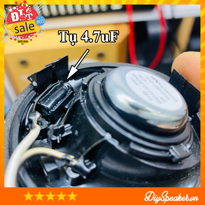 Loa treble lụa 1.25 inch 4Ohm 15W từ Neo có sẳn tụ 4.7uF dùng cho xe oto SONAVOX / DOME CHERY