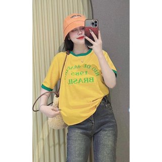 MA012 Áo Thun Tay Ngắn Cổ Tròn In Chữ 1985 Chất Liệu cotton Thời Trang Cho Nữ