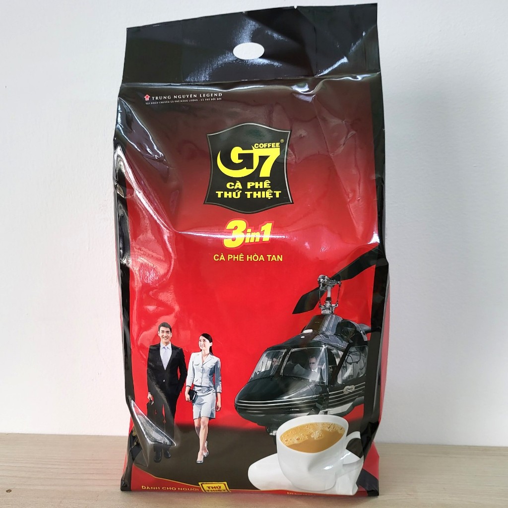 G7 (TÚI LỚN 1.6 Kg / 100 gói) CÀ PHÊ HÒA TAN TRUNG NGUYÊN LEGEND 3 in 1 Coffee (HALAL)
