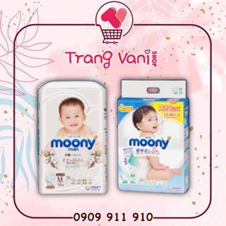 Tã Bỉm Moony NỘI ĐỊA NHẬT dán quần NB90/S84/M64