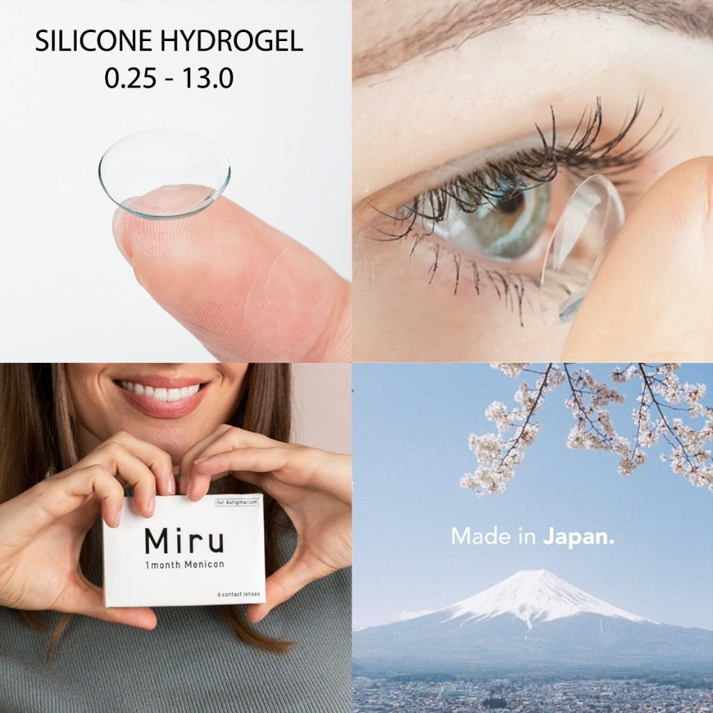Lens cận trong suốt Miru 1 month