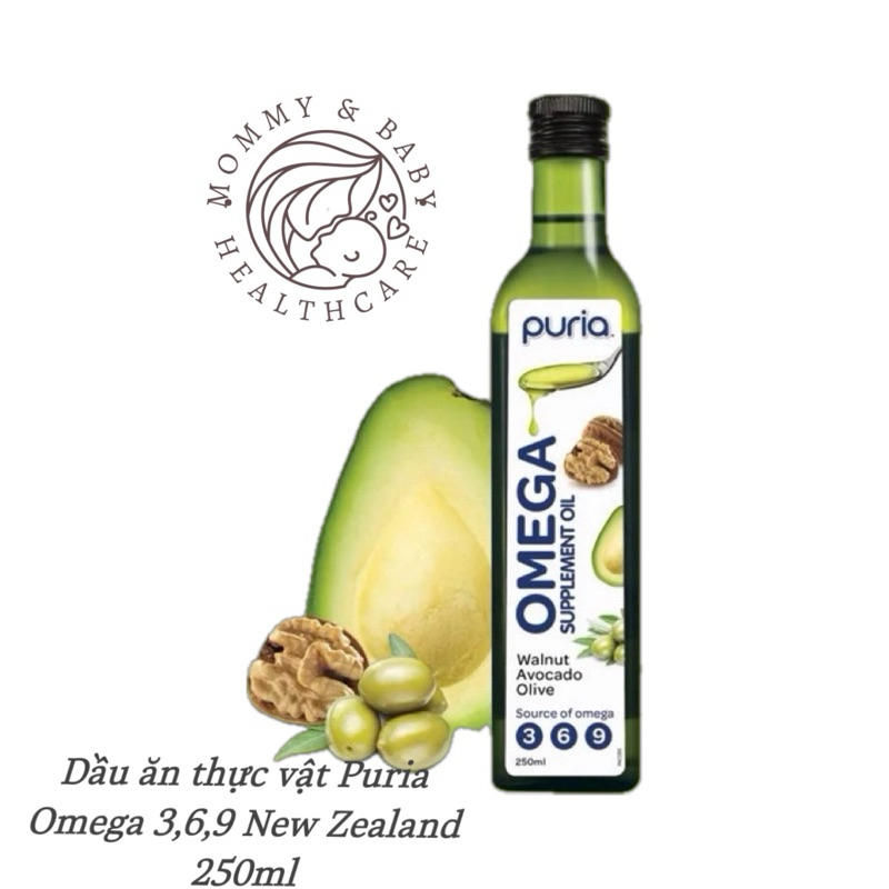 Dầu ăn thực vật Puria Omega 3,6,9 New Zealand 250ml