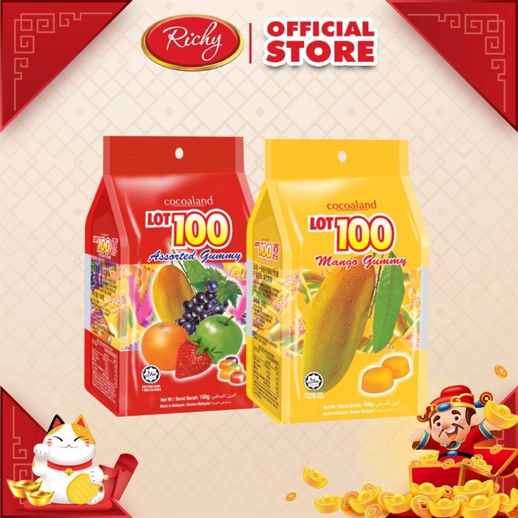 Kẹo dẻo trái cây LOT 100 Richy vị xoài/ tổng hợp