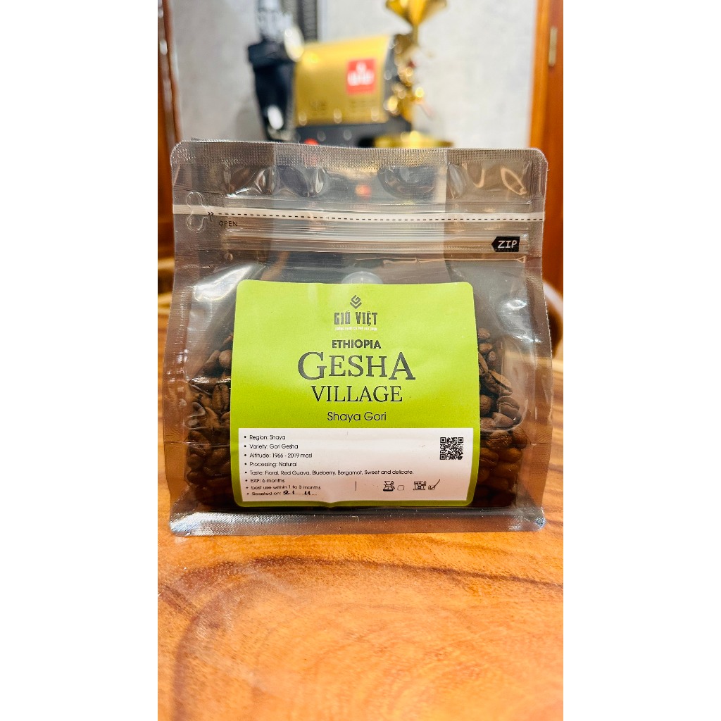 Ethiopia Gesha Village Shaya Gori Green Label- Hương Hoa, Việt Quất, Cam Bergamot- Gió Việt Roaster