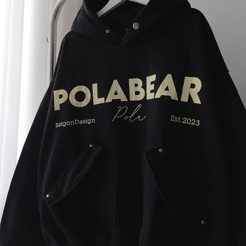 Áo Hoodie Nỉ Bông Túi Hộp POLABEAR Unisex