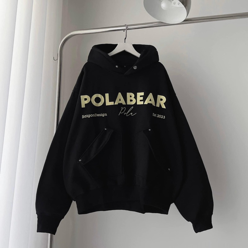 Áo Hoodie Nỉ Bông Túi Hộp POLABEAR Unisex