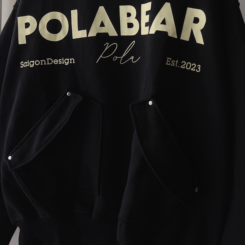 Áo Hoodie Nỉ Bông Túi Hộp POLABEAR Unisex