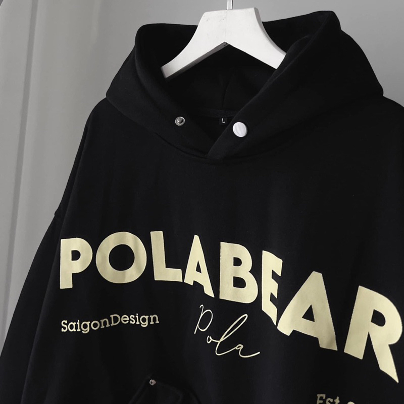 Áo Hoodie Nỉ Bông Túi Hộp POLABEAR Unisex