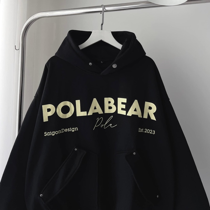 Áo Hoodie Nỉ Bông Túi Hộp POLABEAR Unisex