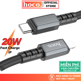Dây sạc nhanh Hoco sạc nhanh 20W cáp nhựa TPE chống rối dùng cho dòng máy lP11 12 13 14 promax