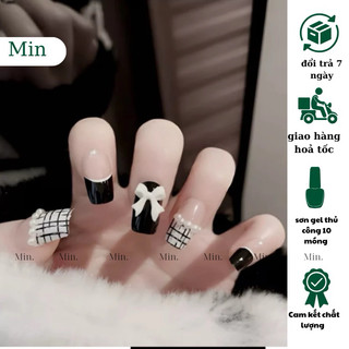Nailbox thiết kế tặng phụ kiện , móng tay giả đính nơ