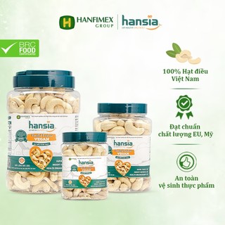 Hạt Điều Rang Chay HANSIA Xuất Khẩu Hạt KING SIZE To, Đều Hạt