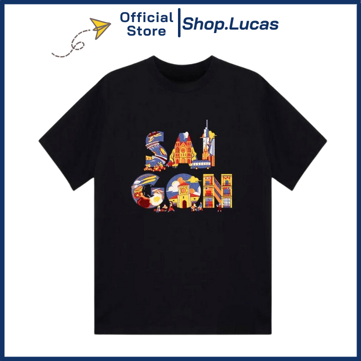 Áo Thun In Chữ SÀI GÒN VIỆT NAM Unisex Nam Nữ Form Rộng Shop.Lucas