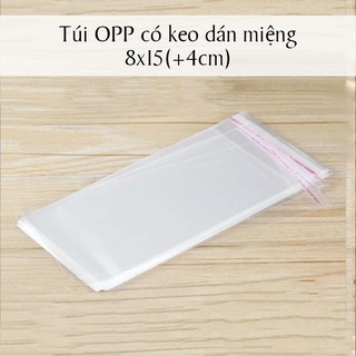 Túi OPP kiếng có keo dán miệng 8x15cm vừa tờ tiền
