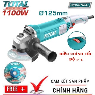 MÁY MÀI GÓC TOTAL 1010W - 125m ĐIỀU CHỈNH TỐC ĐỘ TG1121256-3/TG110125565