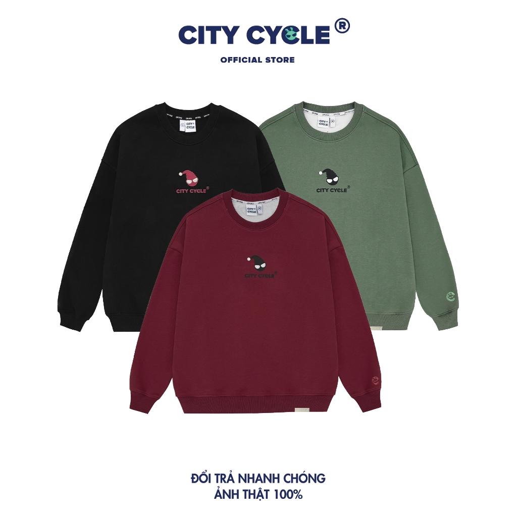 Áo Sweater Local Brand Cozy City Cycle nỉ lông cừu oversize nam nữ form rộng