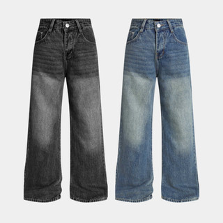 Quần jean nam nữ teelab local brand form oversize basic denim gp008