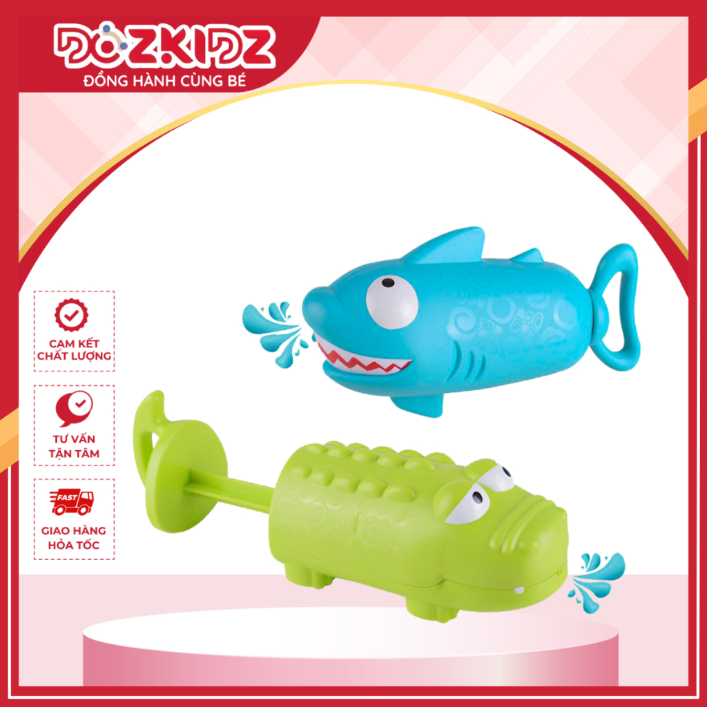 Đồ chơi máy bắn nước kéo pít tông hình cá cho bé trai bé gái mọi lựa tuổi- DOZKIDZ