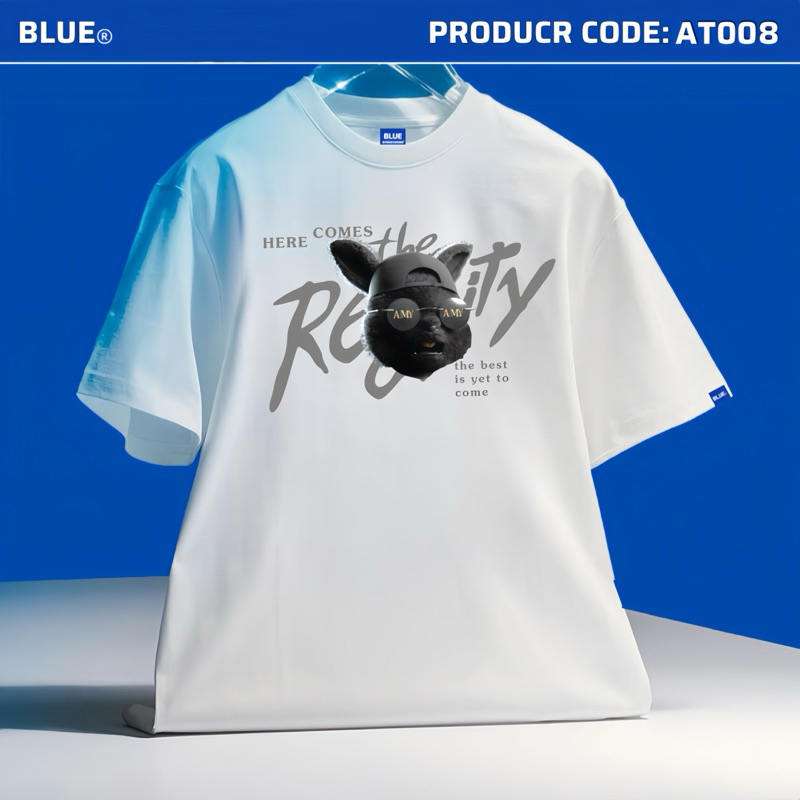 Bộ Đồ Nam Gồm Quần Short Và Áo Thun Cotton Chuột Ngầu Blue Streetwear SET33