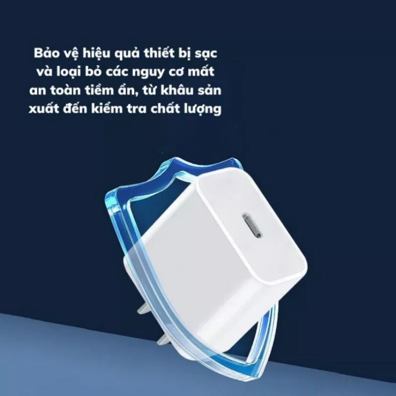 Sạc nhanh 20W Bản Cao Cấp Tích Hợp Chế Độ Sạc Thông Minh, Không Nóng Máy ,An Toàn Ổn Định ALIN_OFFICIAL_STORE