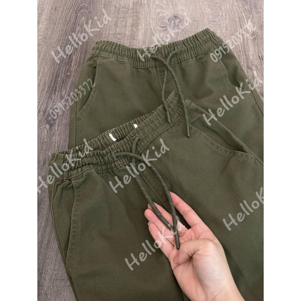Quần jean jogger rêu gzj xịn cho bé