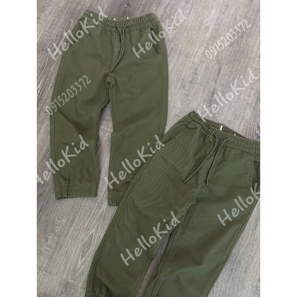 Quần jean jogger rêu gzj xịn cho bé