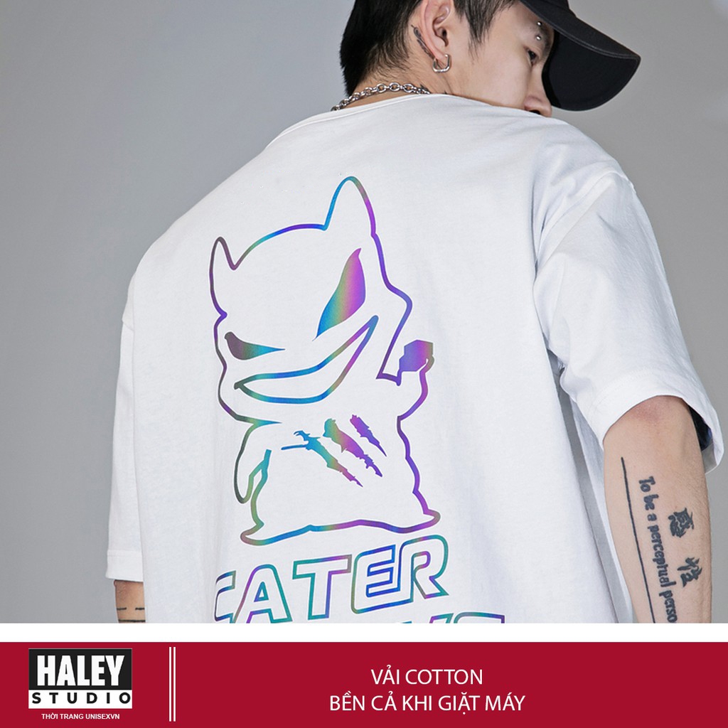 Áo Thun Phản Quang 7 Màu Cater Achieve CTN371 Unisex Form Rộng Nam Nữ phong cách Hàn Quốc Haley