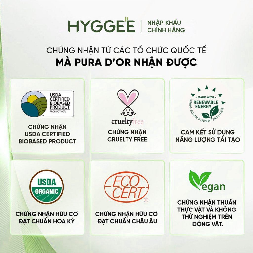 Set 6 tinh dầu PURA D'OR 10ml 6B organic, cam ngọt, bạch đàn, tuyết tùng, chanh, nghệ, húng quế