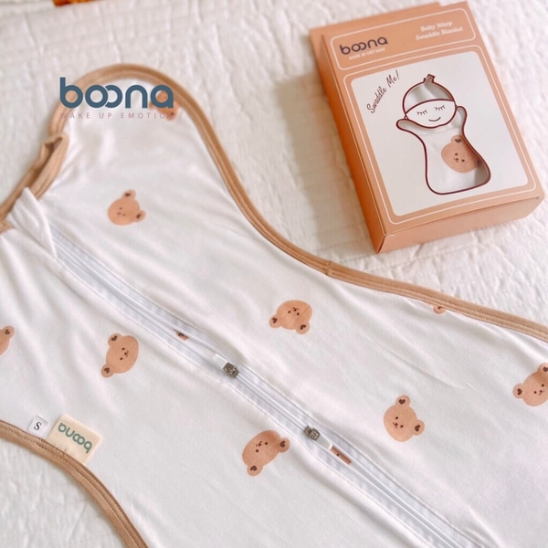Nhộng chũn Boona cho bé sơ sinh chất vải mềm mại giúp bé ngủ ngon sâu giấc shop Unibaby