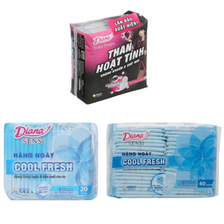 Băng vệ sinh Diana Sensi Cool Fresh  BVS Diana hàng ngày 20 Miếng /40 miếng BVS Diana Than Hoạt Tính
