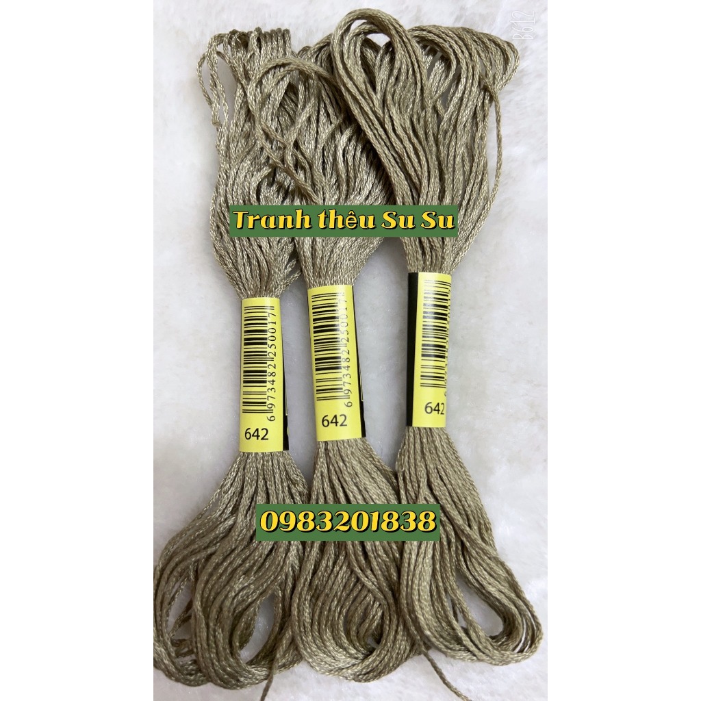 Chỉ thêu cotton, mã theo bảng màu DMC, mã chỉ từ 600 đến 699