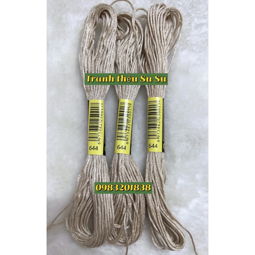 Chỉ thêu cotton, mã theo bảng màu DMC, mã chỉ từ 600 đến 699