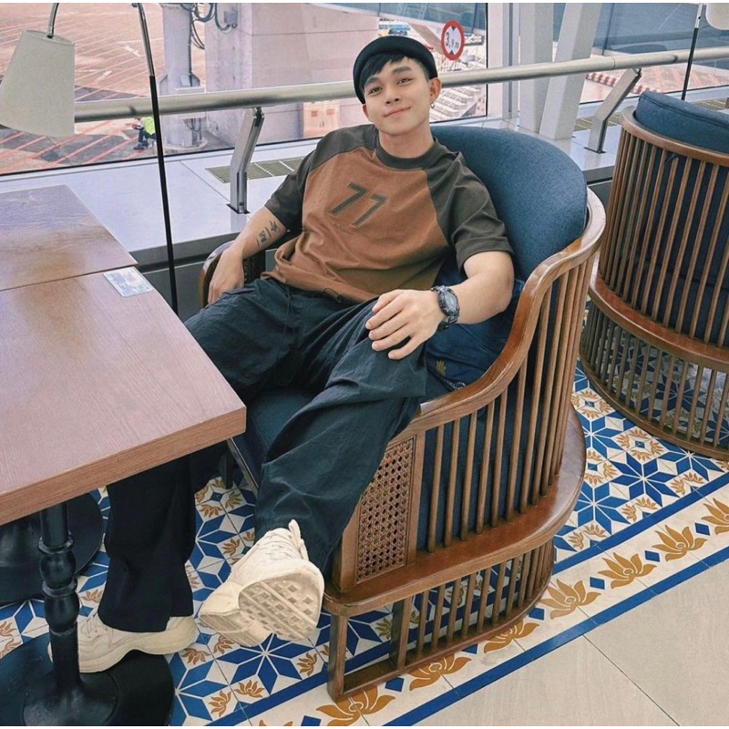 ÁO THUN RAGLAN THÊU SỐ 77 FORM OVERSIZE LNKWEAR